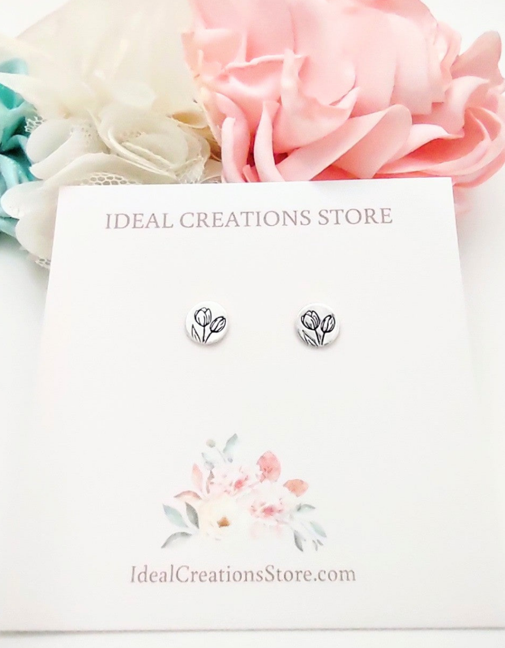 Tulip Sterling Silver Earrings