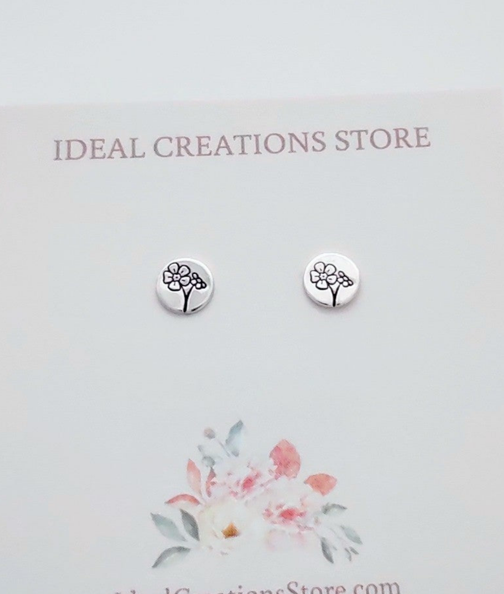 Tiny flowers studs