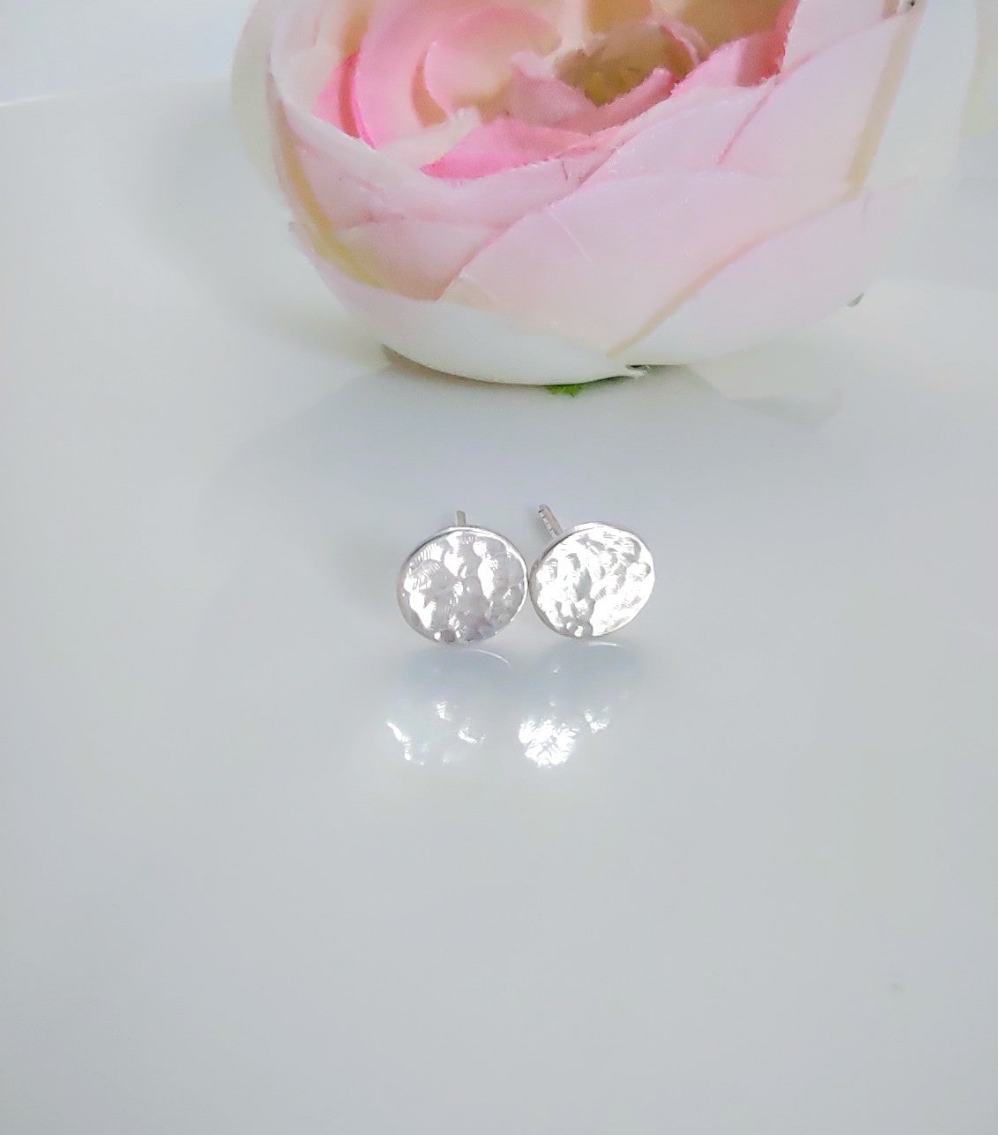Minimalist hammered studs
