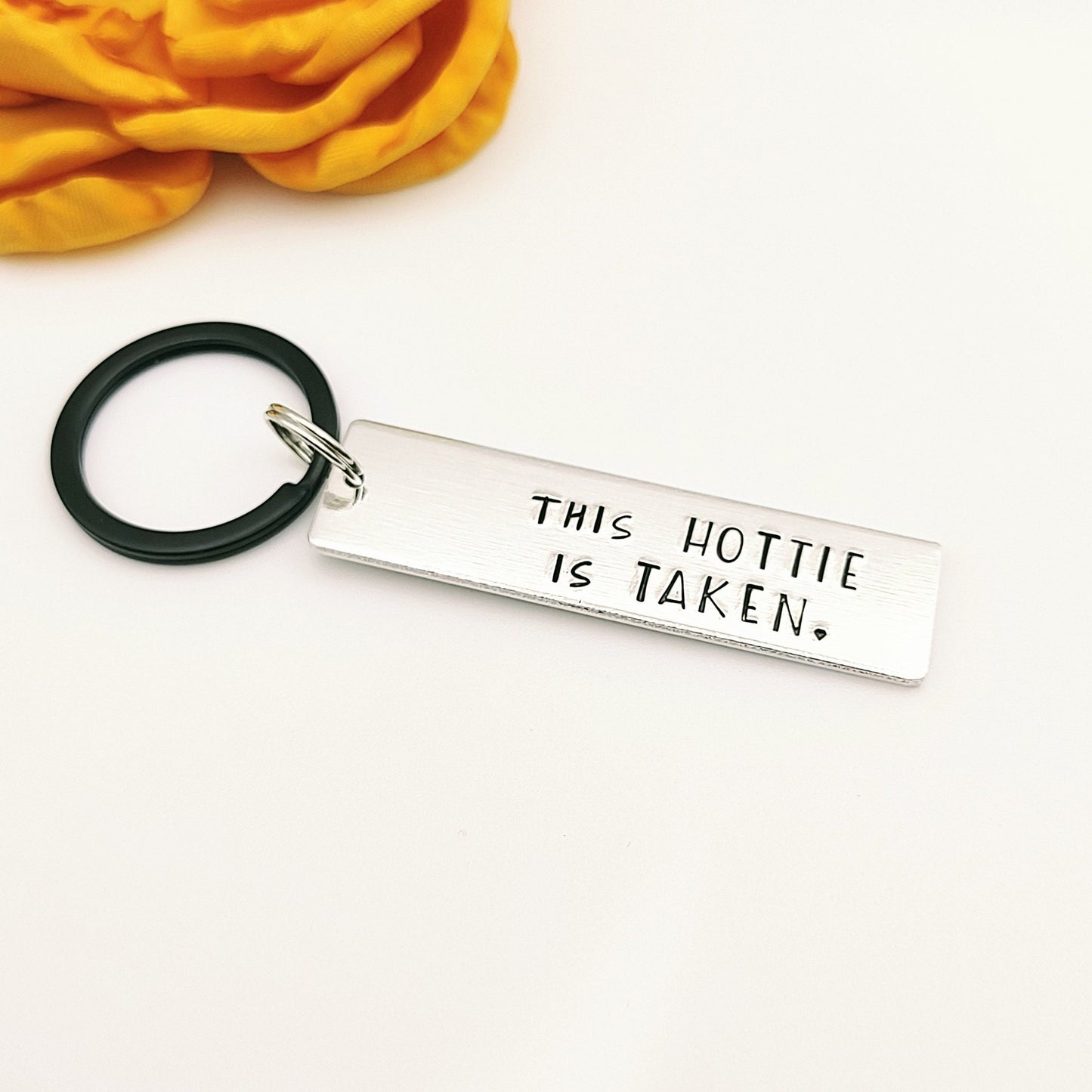 This hottie is taken keychain