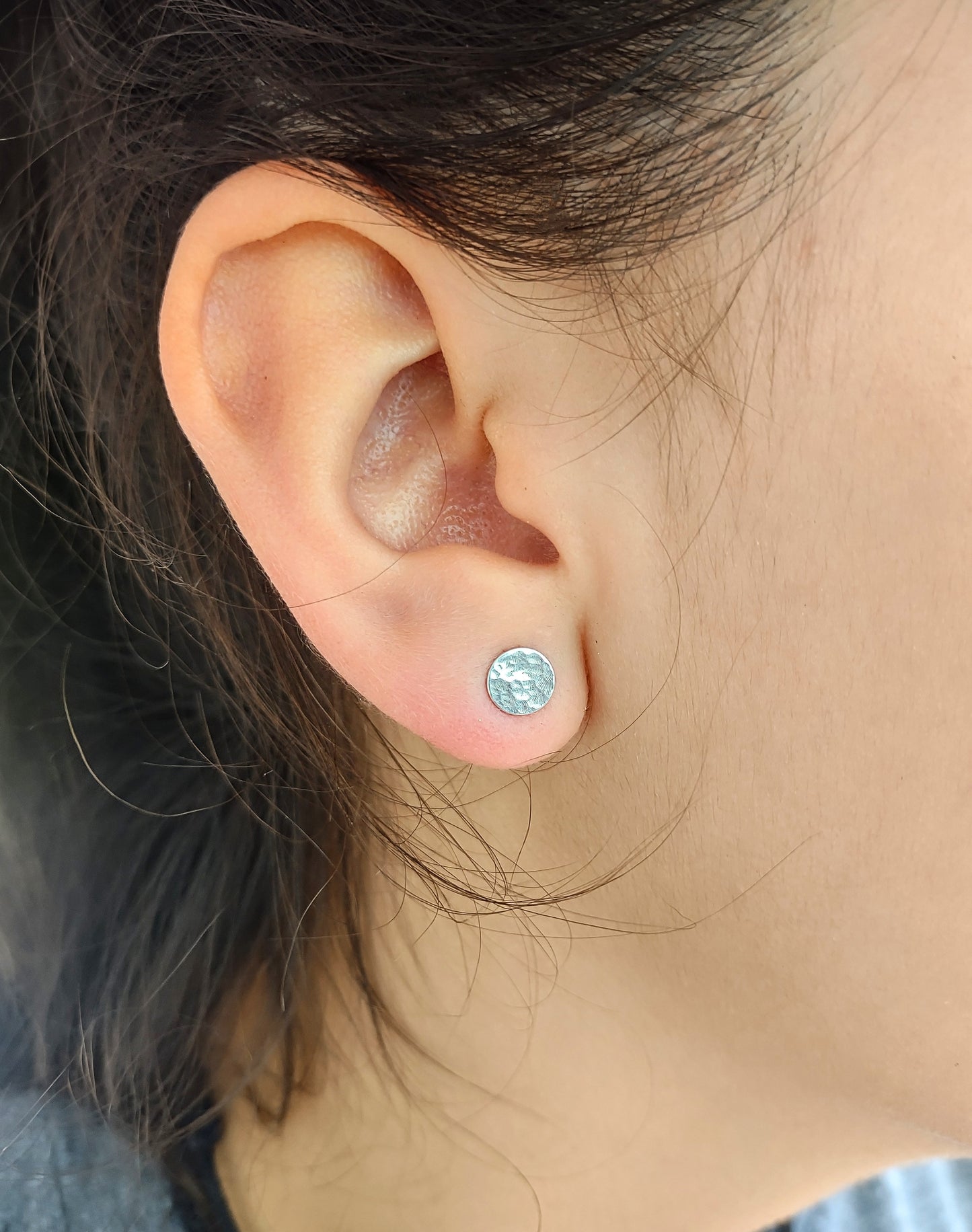 Minimalist hammered studs