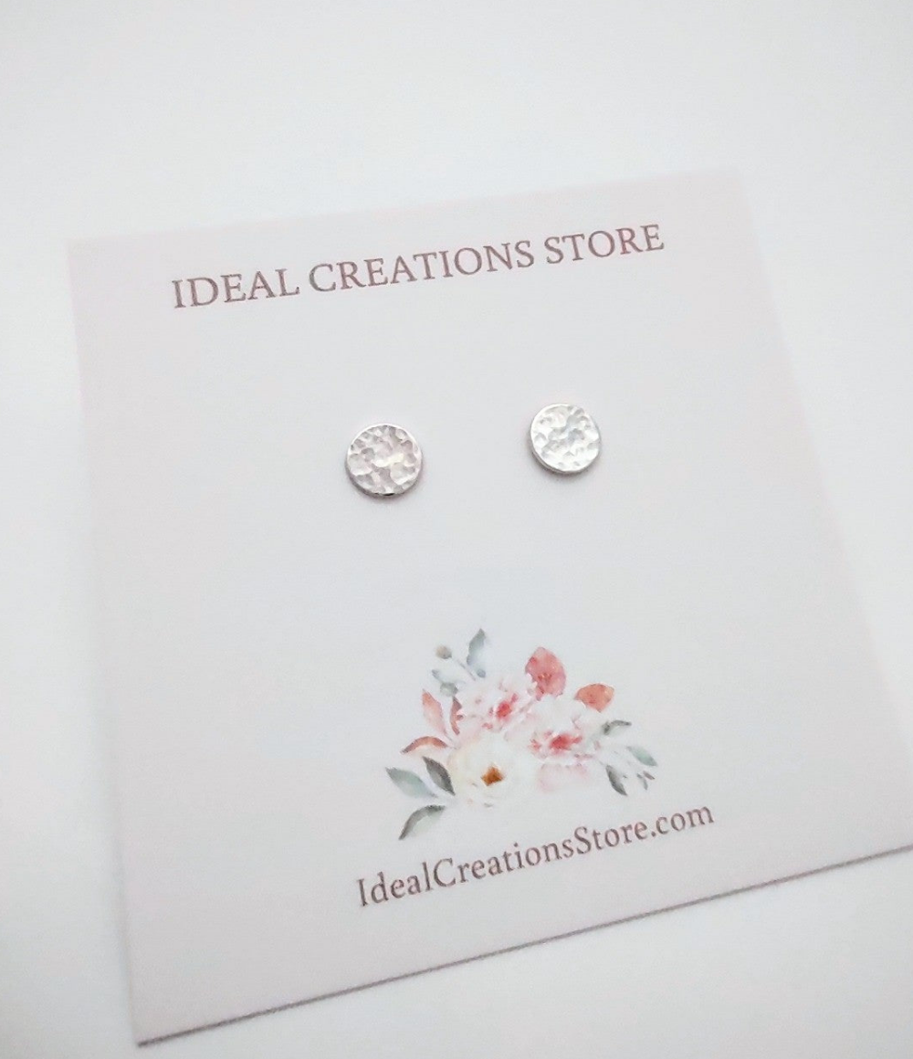 Minimalist hammered studs