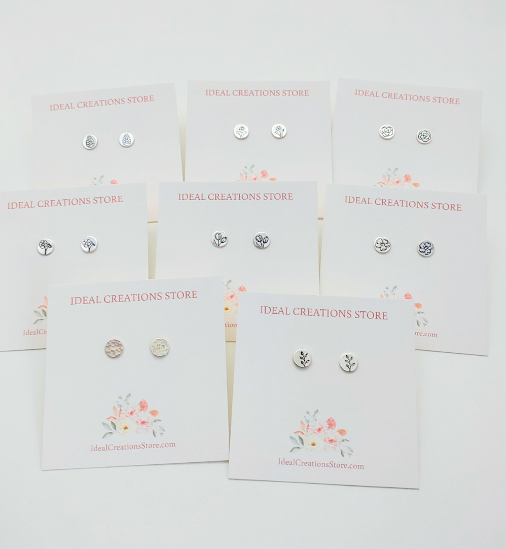 Tulip Sterling Silver Earrings