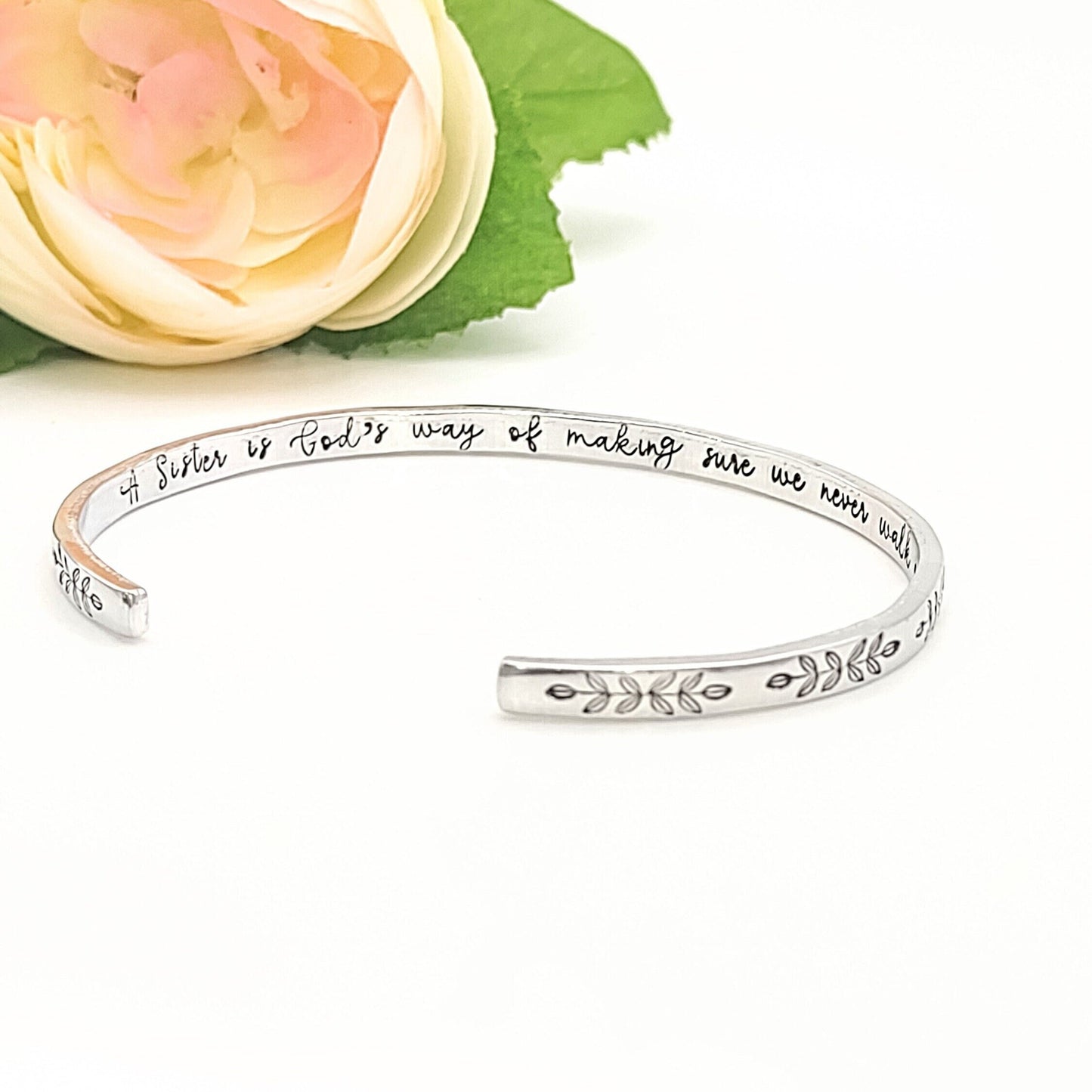 A sister is God's way of making sure we never walk alone bracelet