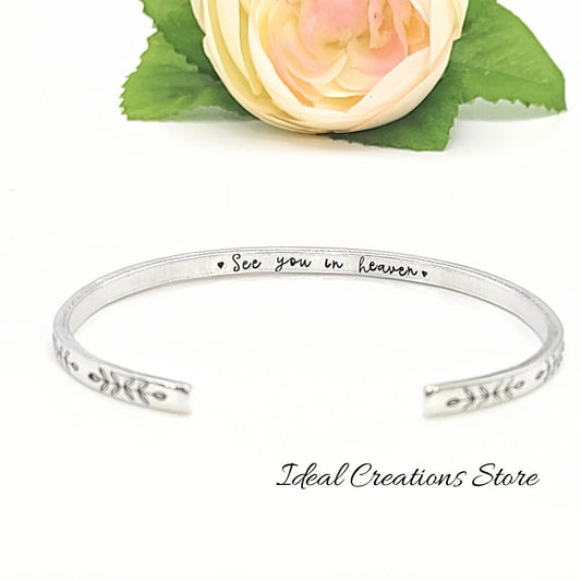 "See you in heaven" Bereavement bracelet.