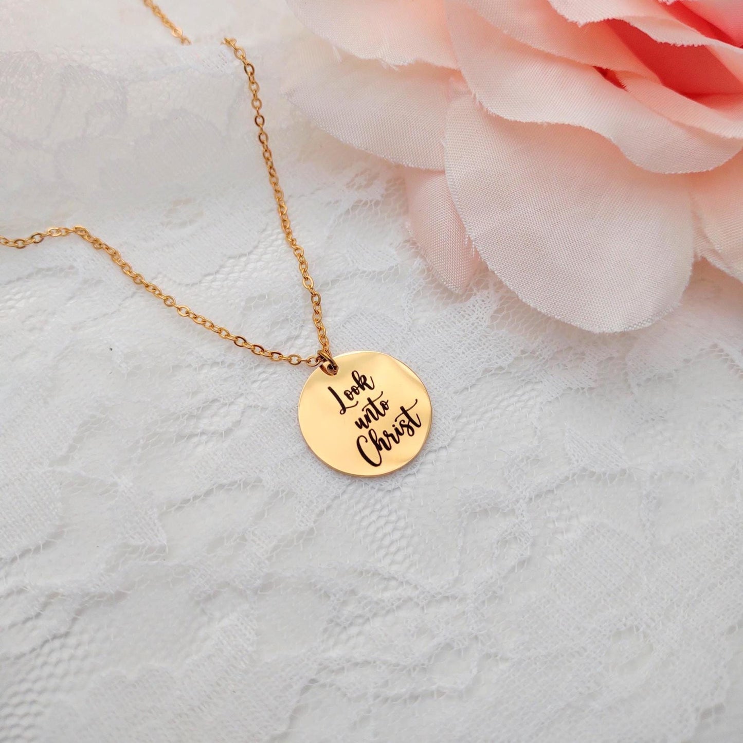 Look unto Christ necklace