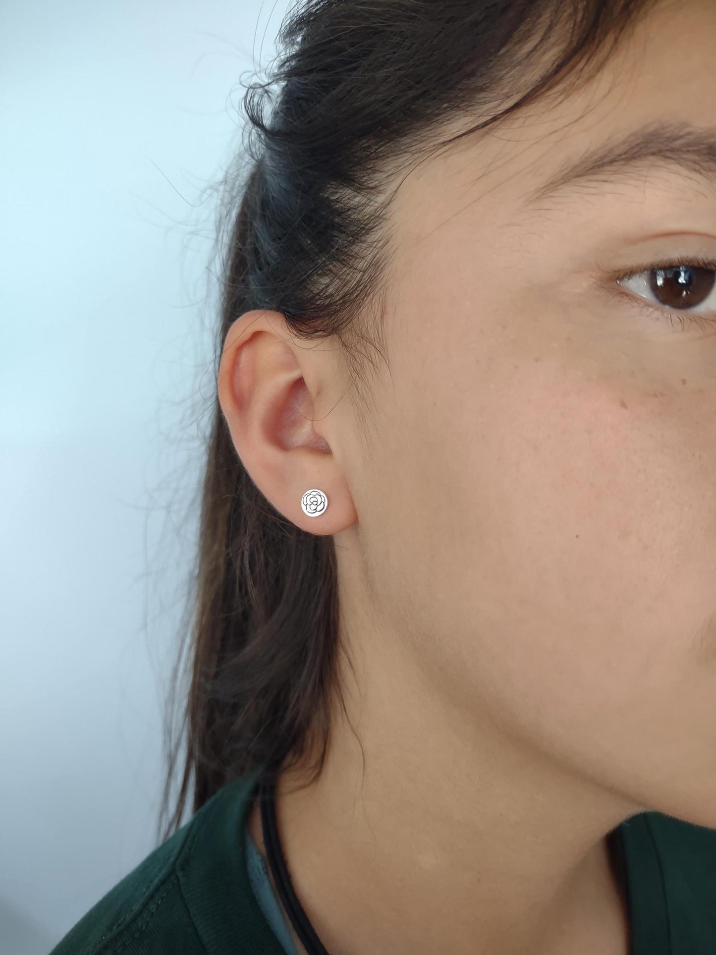 Sterling Silver Tulip Stud Earrings: July Birth Flower