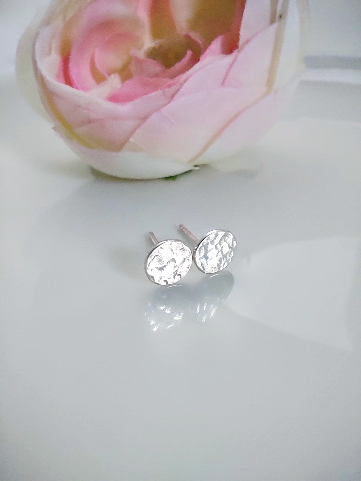 Minimalist hammered studs