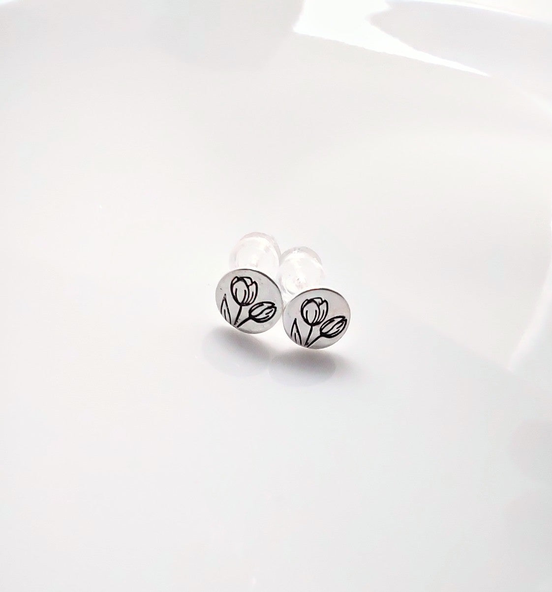 Tulip Sterling Silver Earrings