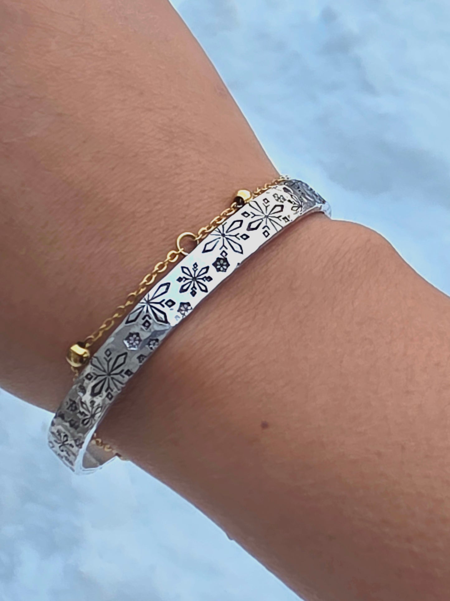 Snowflake winter bracelet