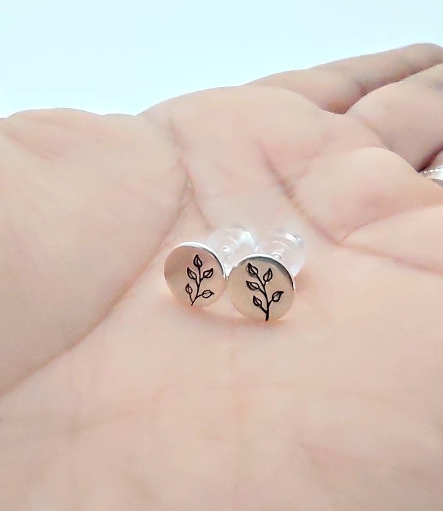 Small branches studs, minimalistic earrings