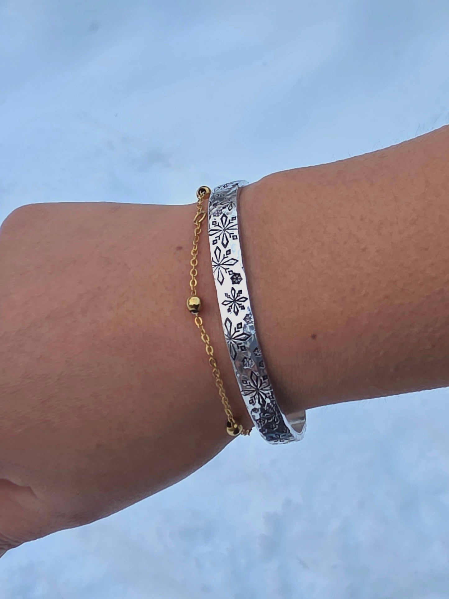 Snowflake winter bracelet
